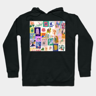 graphic art prints collage Hoodie